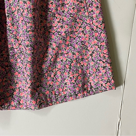 Crewcuts Skirt Floral Print Blue Size 10 Girls Pockets on each side Pink Purple - Picture 11 of 13